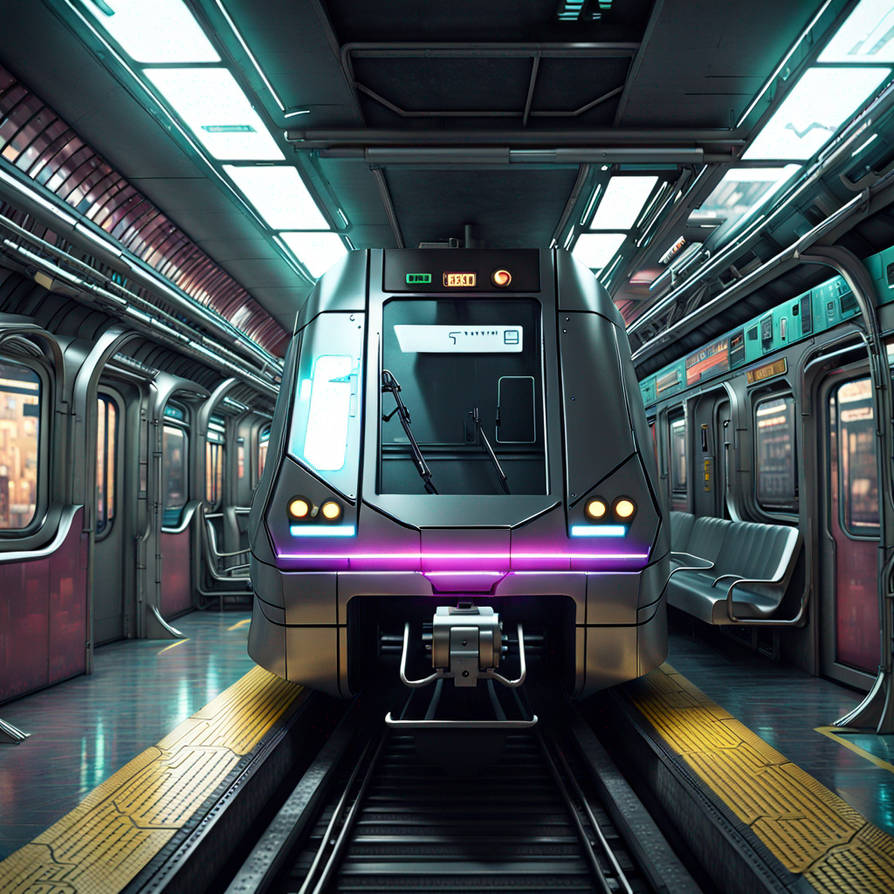 Futuristic 2100s Cyberpunk Subway Locomotive 3 by Jesse220 on DeviantArt