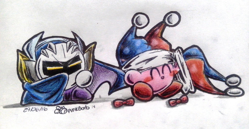 Meta Knight y Kirby by PinkBorb on DeviantArt