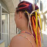 Rainbow dreads - custom made by Psycho Lily