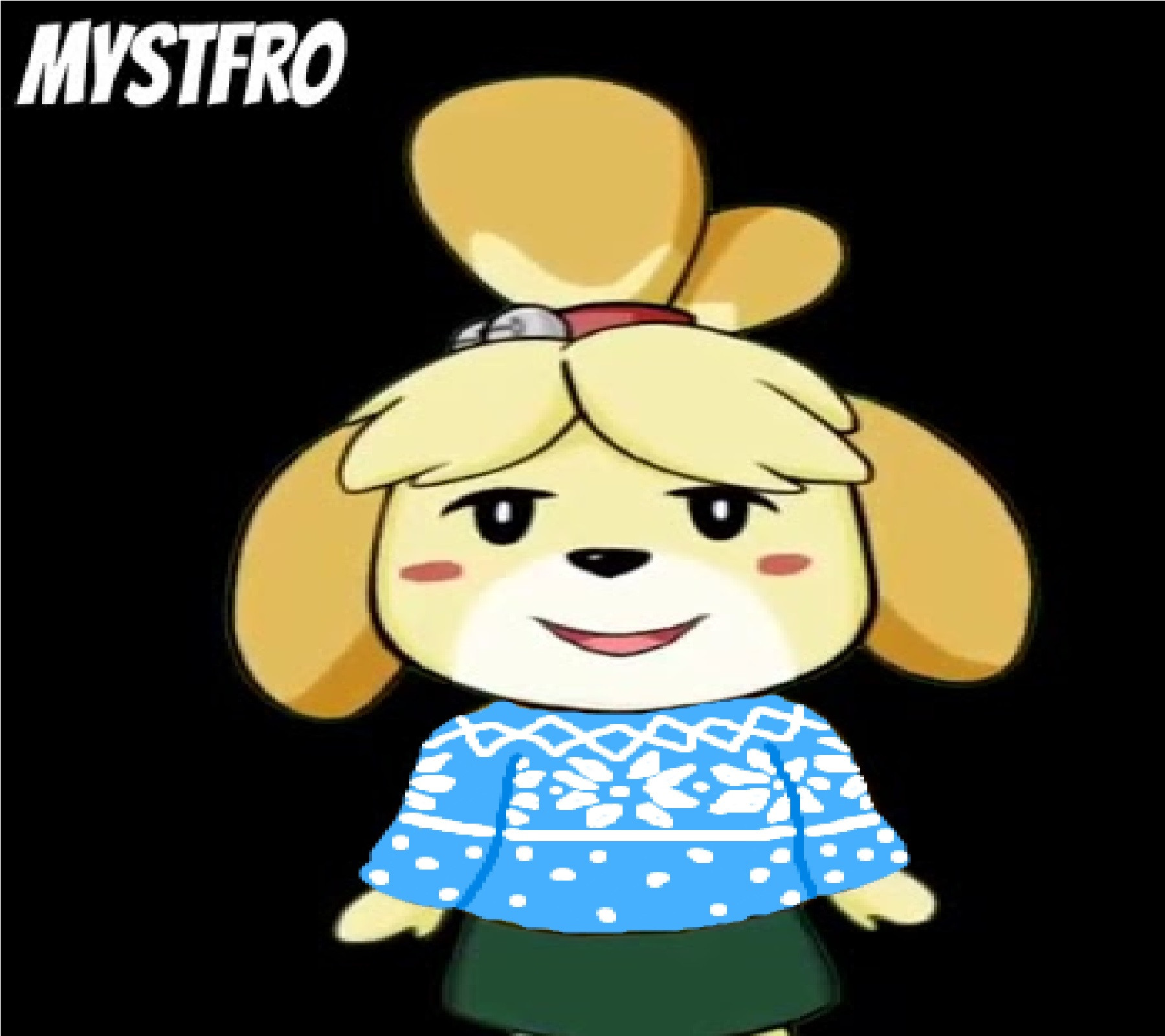 MystFro Isabelle Wearing Snowflake Sweather