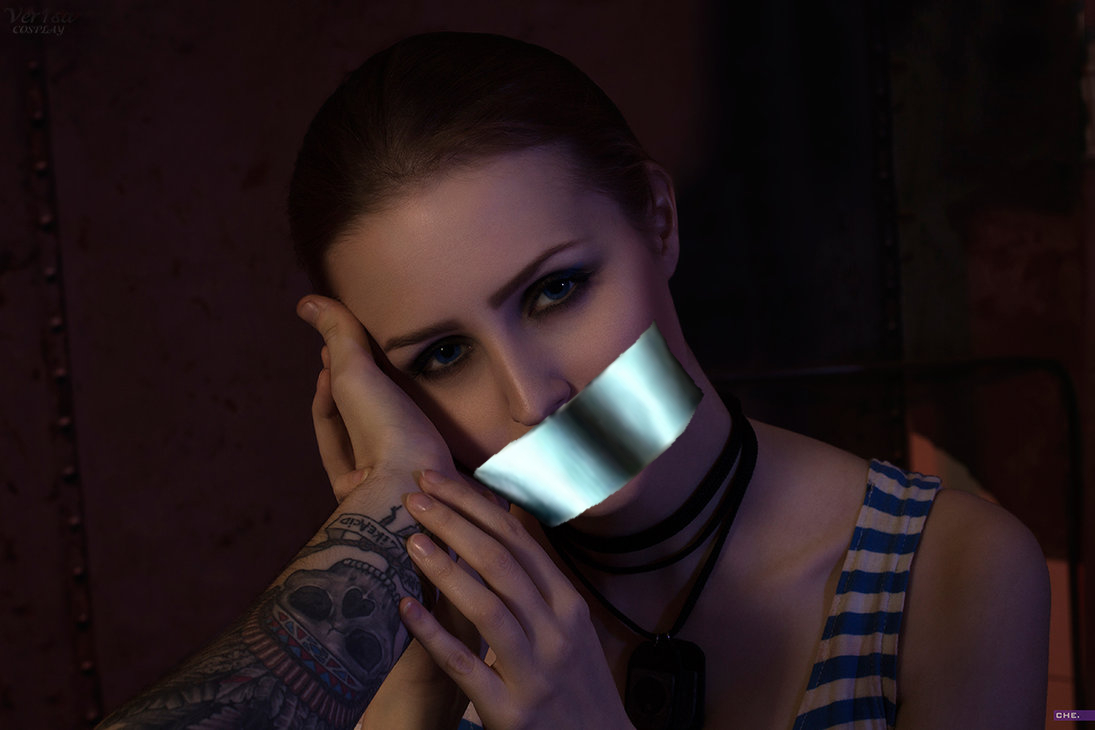 Anna cosplayer tape gagged by Gaggedwomenedits on DeviantArt