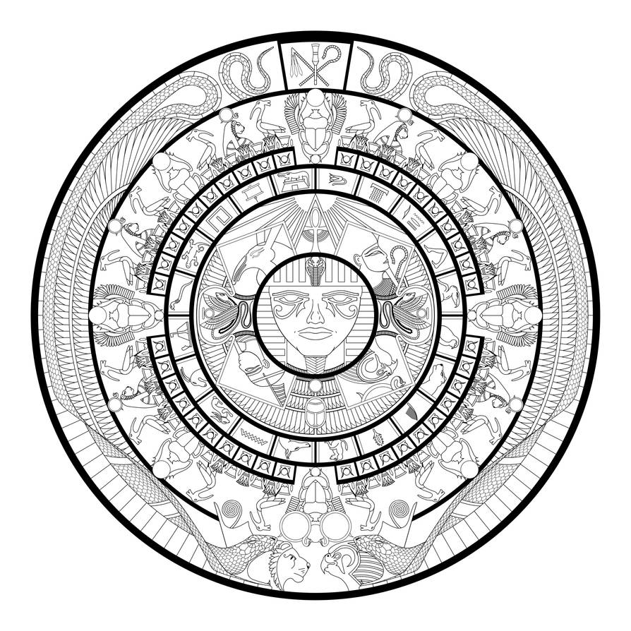 Aztec Line Art