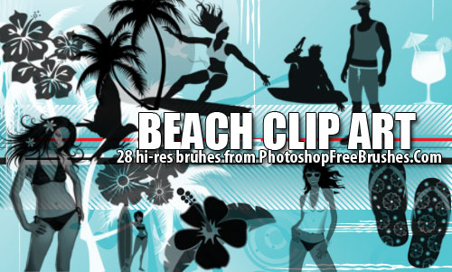 Beach Clip Art Brushes