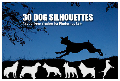 Dog Silhouettes - PS Brushes