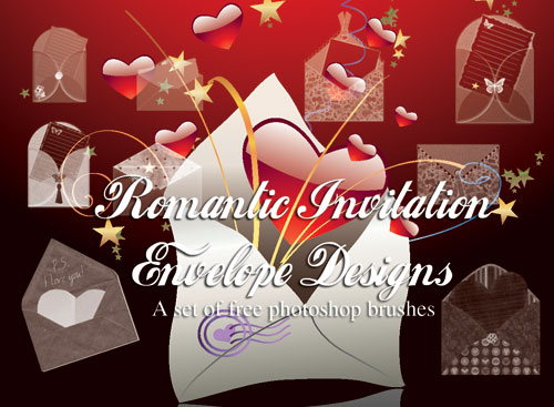 Invitation Envelopes PS Brush by fiftyfivepixels