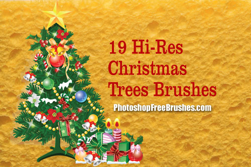 19 Christmas Tree PS Brushes