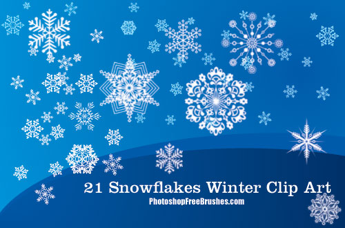 21 Winter Clip Art PS Brushes