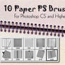 10 Paper Photoshop Brushes