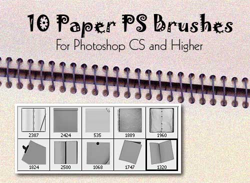 10 Paper Photoshop Brushes