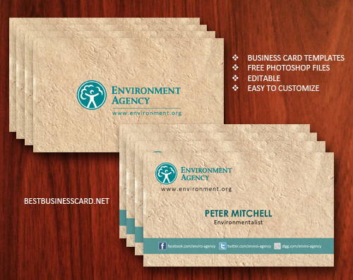 Free Eco-Friendly Business Card Template in PSD