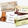 4 More Personal Business Cards in Earth Tones