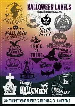 20+ Halloween Logo, Label Brushes Vol. 2