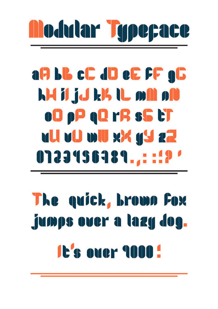 Modular Typeface Examples Modular typeface by Jack-IX on DeviantArt