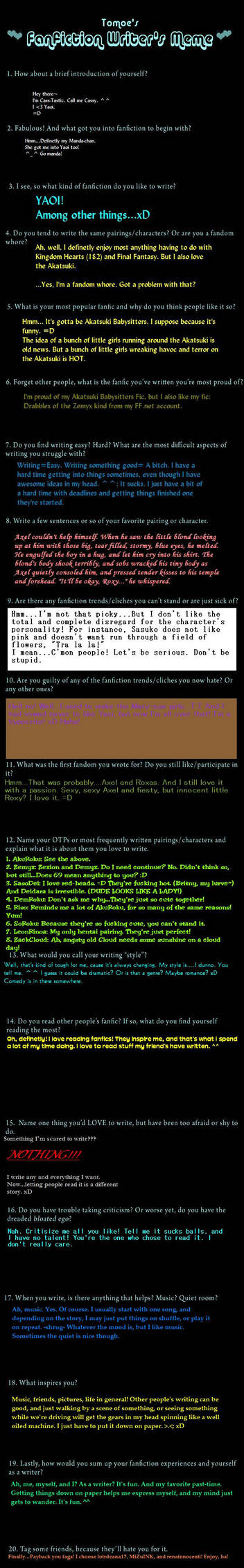 Fanfic Writer S Meme Yo By Anime Tomboy On Deviantart Fanfic Writer S Meme Yo By Anime Tomboy On Deviantart