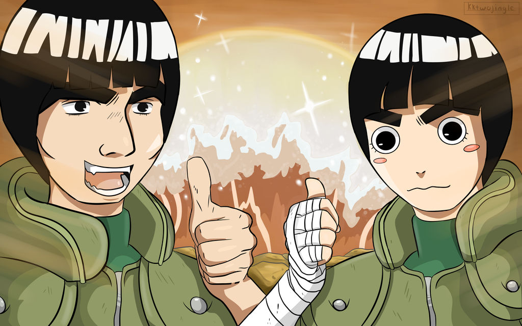 Rock Lee and Guy Sensei, the power of youth! by kktwojingle 