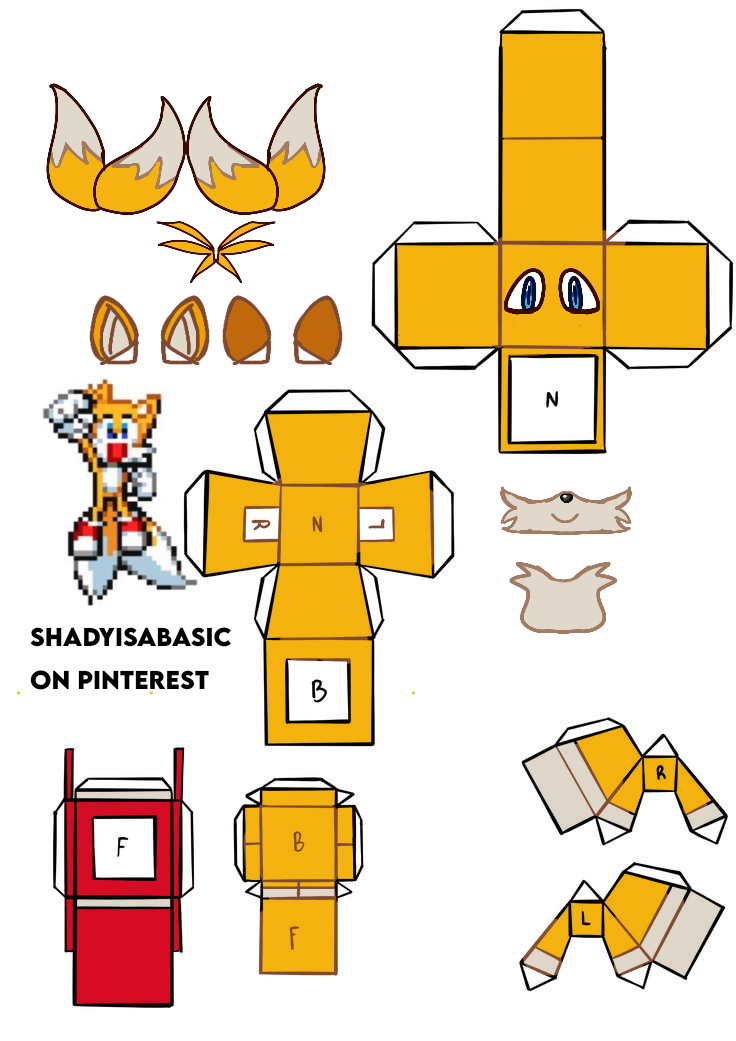 Tails papercraft by shadyisabasic on DeviantArt