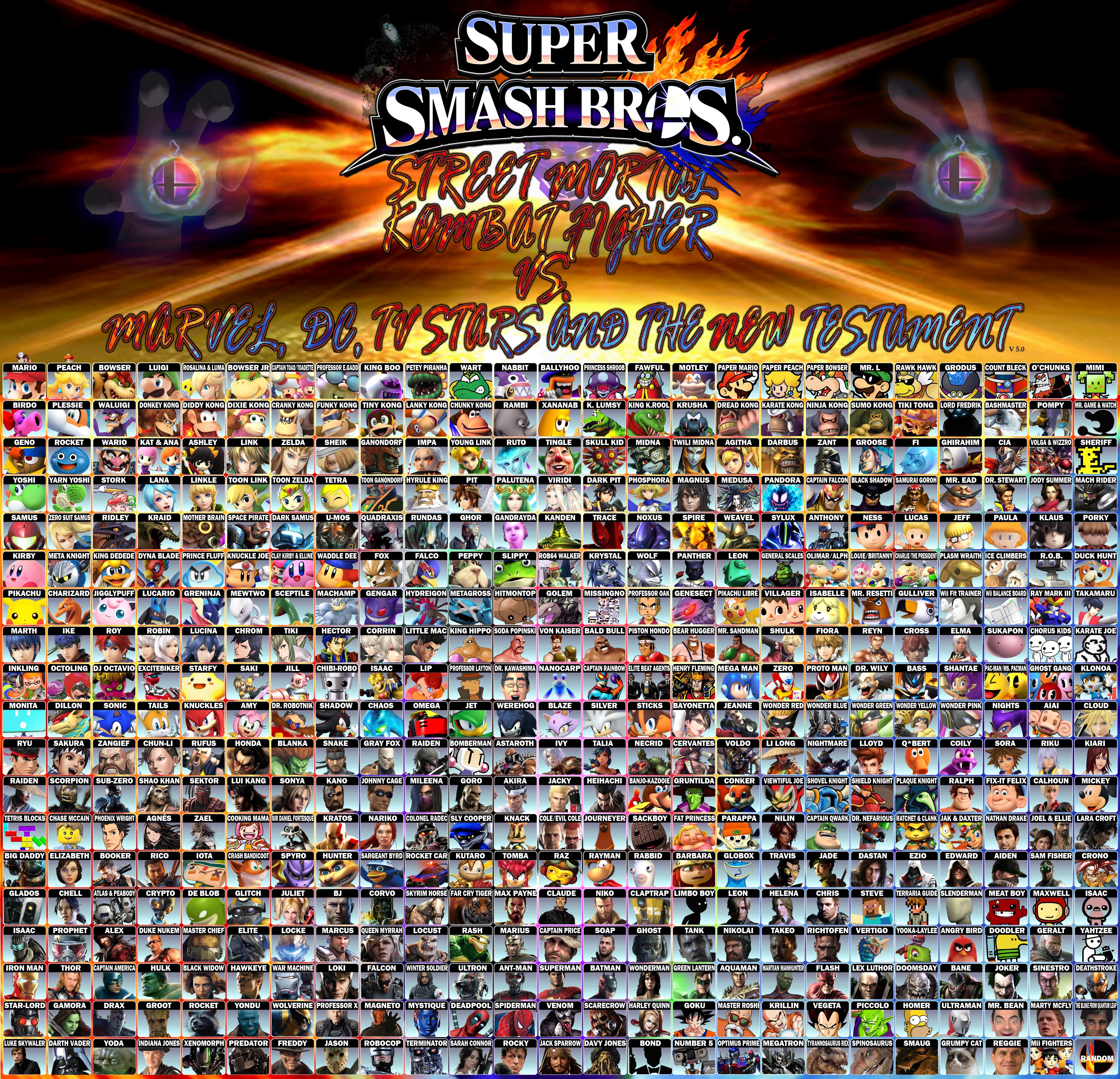 Super Smash Bros Giant Roster DLC By SmashBrawlR7538 On.