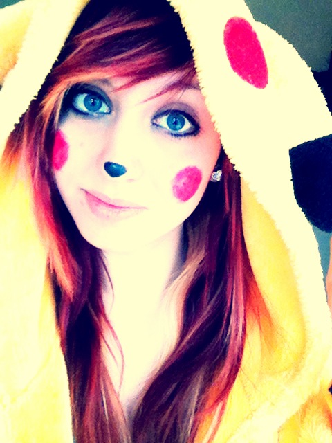 me as Pikachu cosplay