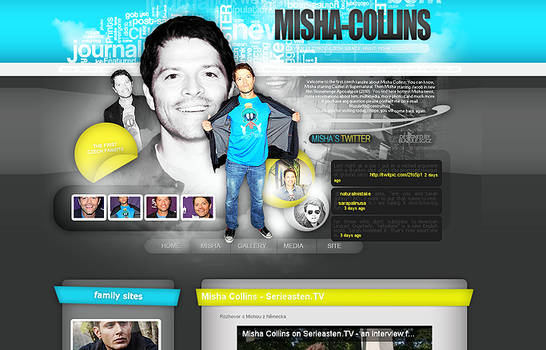 Misha Collins webdesign