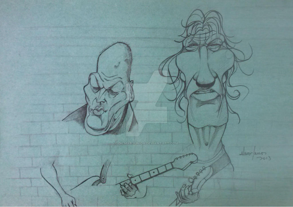 David Gilmour - Roger Waters - Pink Floyd - sketch