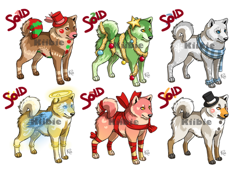 Shiba Inu Christmas pack 2 adoptables -CLOSED-