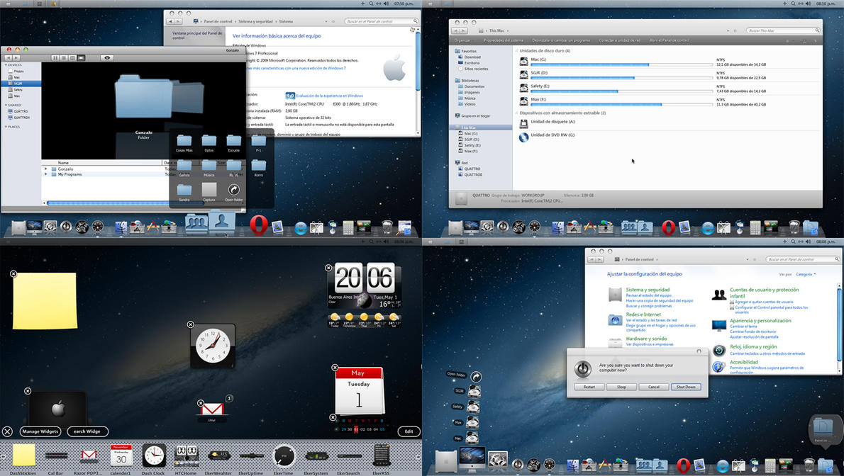 Os X Lion Theme For Windows 7 Os X Lion Theme For Windows 7