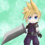 Cloud Strife Chibi Fan Art in procreate