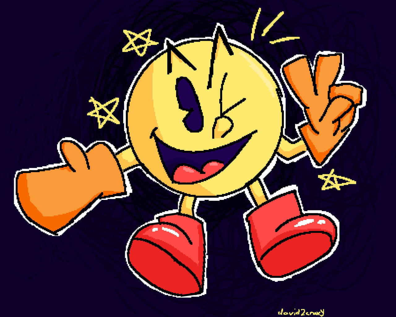 Pacman Sticknodee pacman doodle by David2Craxy on DeviantArt