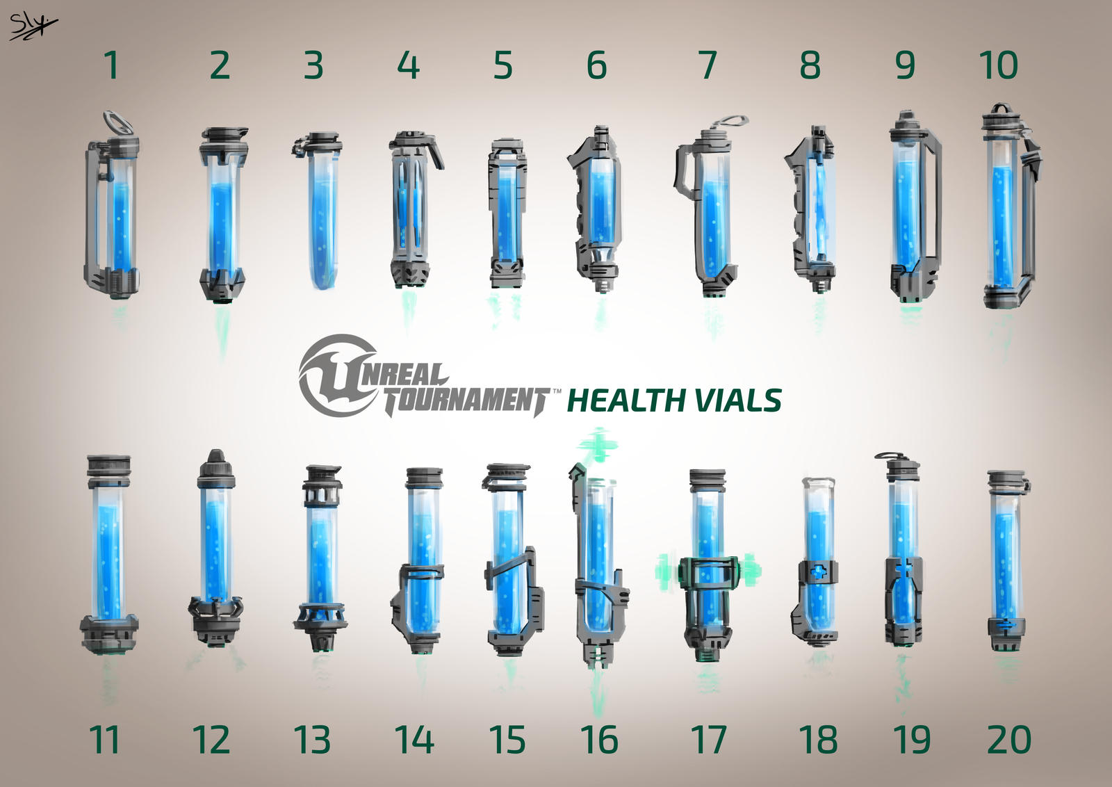 Unreal Tournament - Health Vials Concept Art