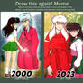 Draw this again: Inuyasha 2000 vs 2023