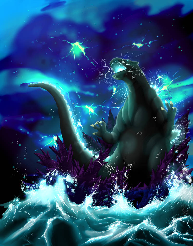 Spring Godzilla COMMISSION - Godzilla Storm by Syrazel-NightRose on DeviantArt