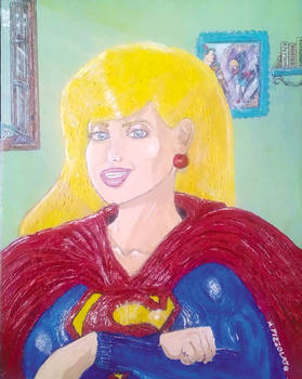 Supergirl portrait, by Mike Pizzolato