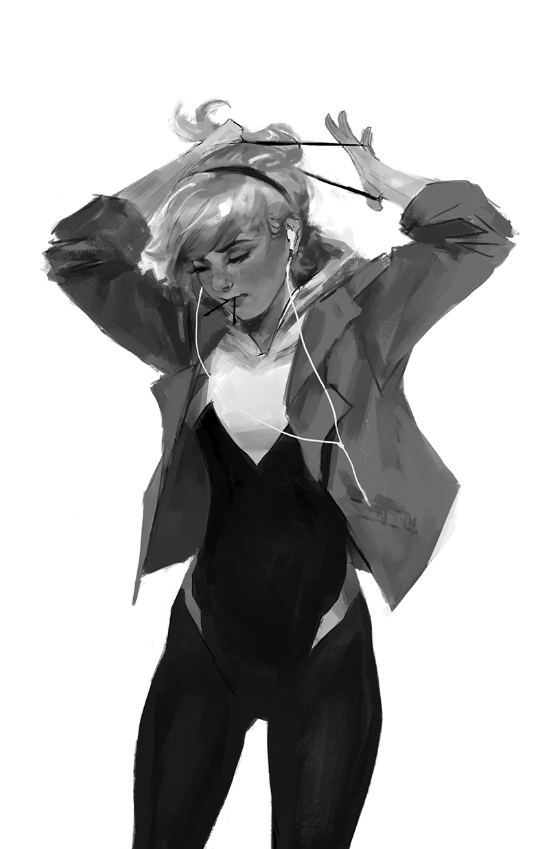 Spider-Gwen: ponytail by merkymerx