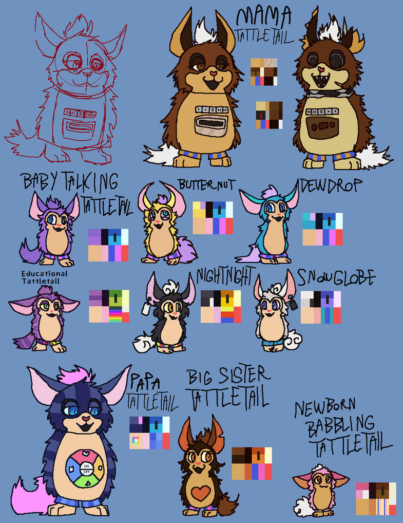 Tattletail) The Whole Family by BabyTalkinTattletail on DeviantArt