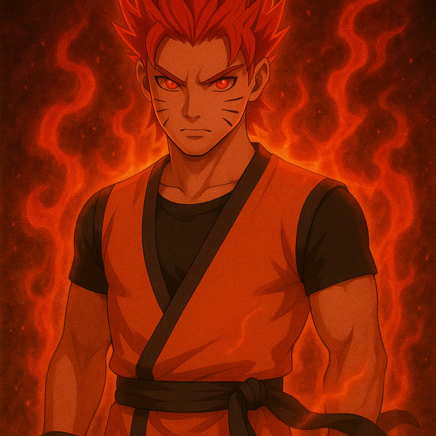 Fiery Warrior in Ki resembling flames by SadisticGohan on DeviantArt