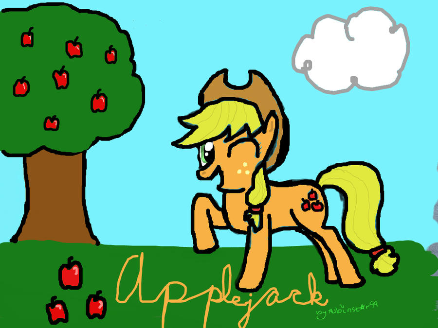 Applejack (Colored) by Robinstar99 on DeviantArt