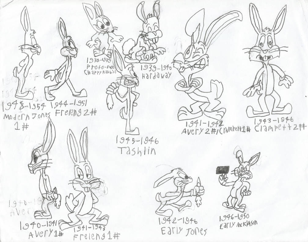 Bugs Bunny Designs Part 1 by JAH99 on DeviantArt