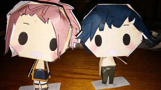 Chibi Natsu and Gray papercrafts