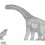 Mike and Alamosaurus (Taliesaurus)