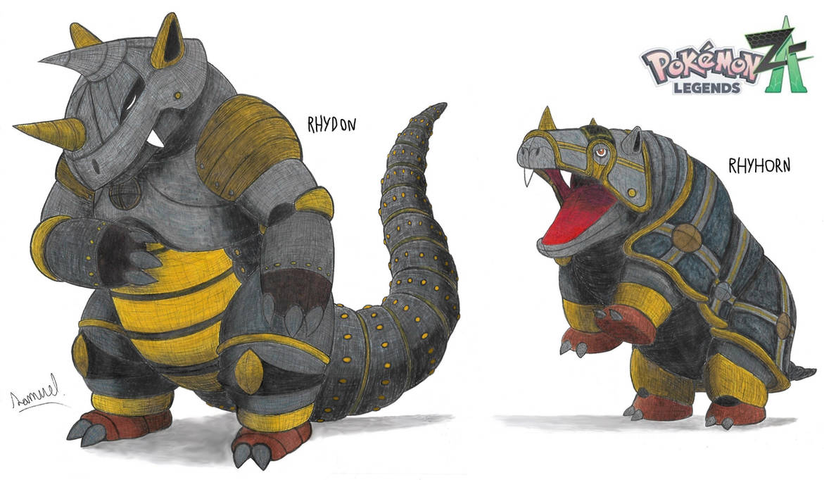 Machamp Line Rhydon Kalos Rhydon line by SAGOTO2006 on DeviantArt
