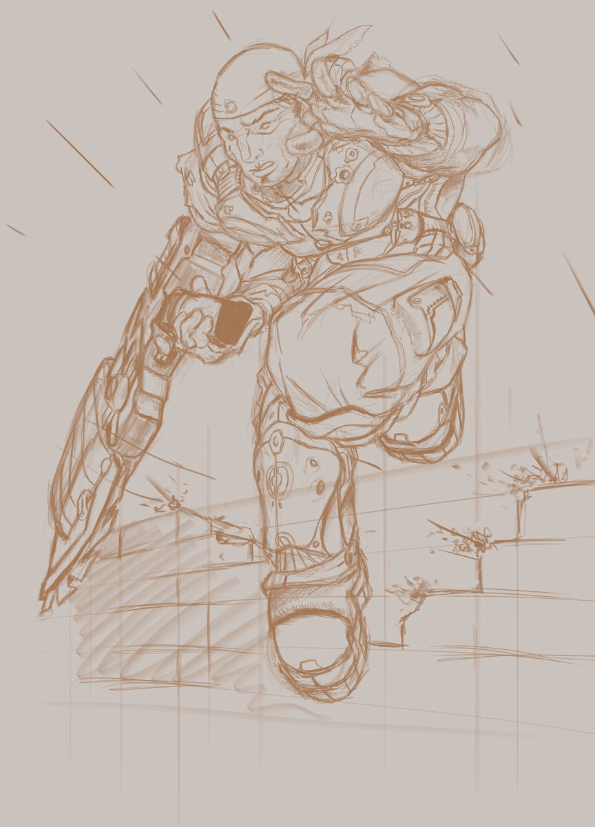 Marcus Fenix - Sketch