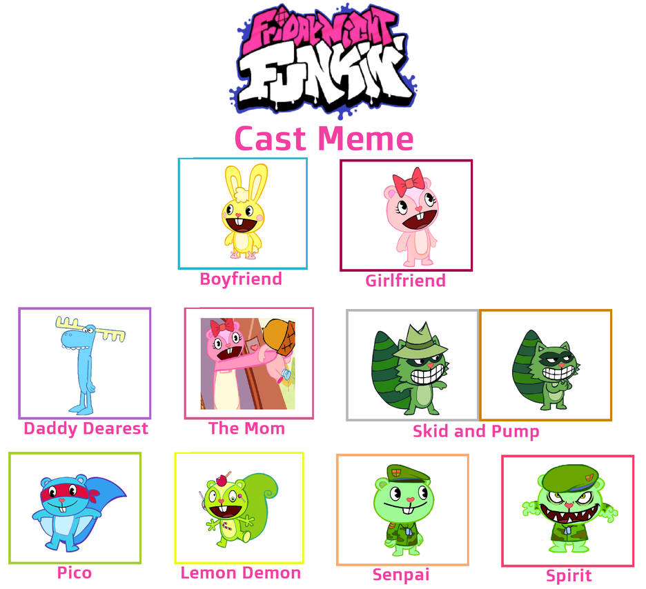 Fnf cast by JumpinJohnnieJumble on DeviantArt