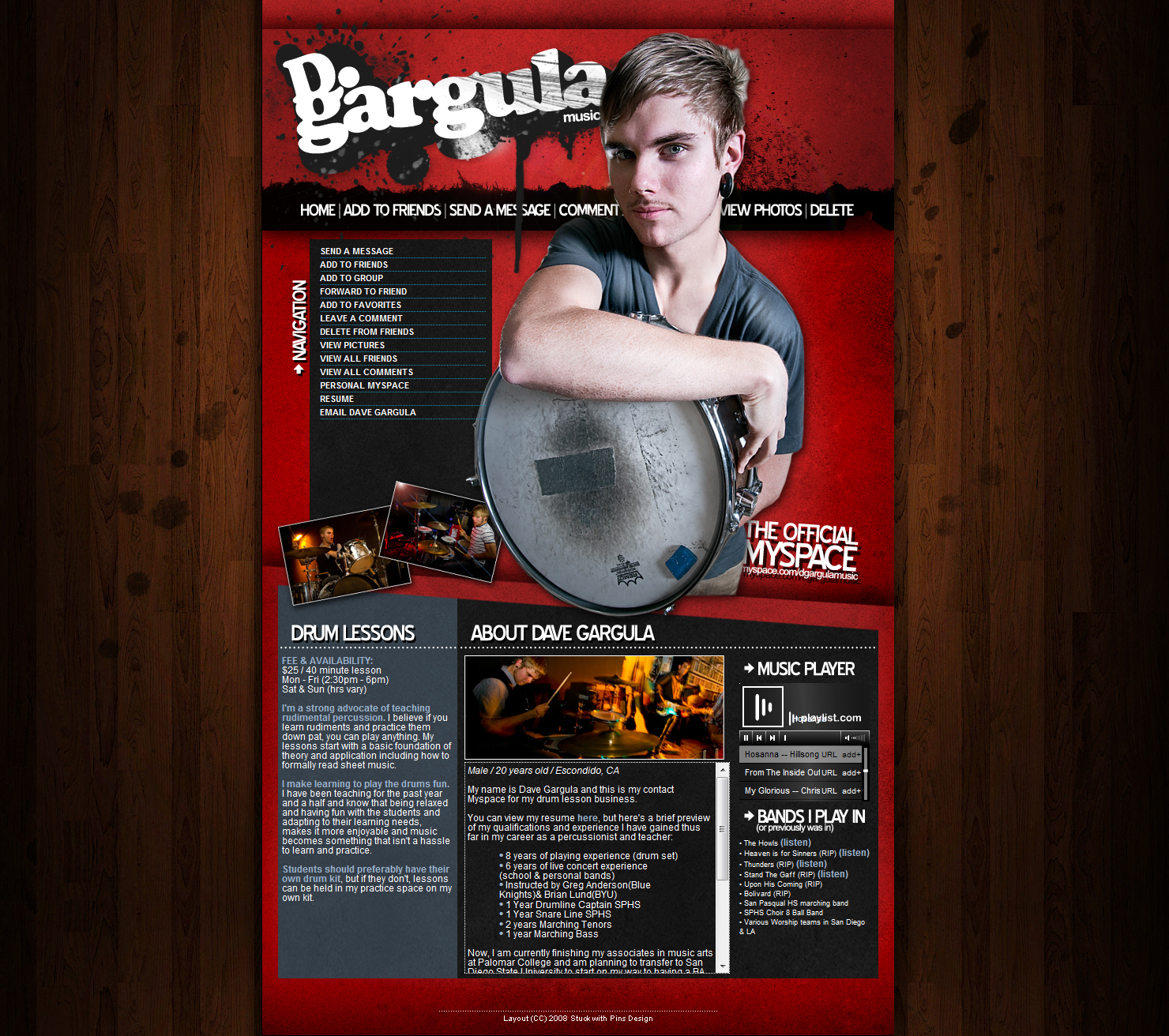 Myspace: D. Gargula Music