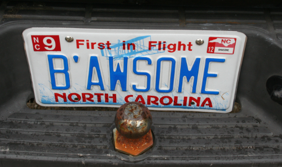 Bawesome Licence Plate