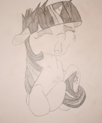 Filly Twilight Yawning Drawing