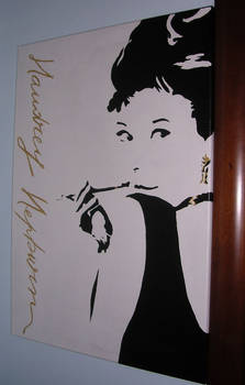 Audrey Hepburn Stencil-style