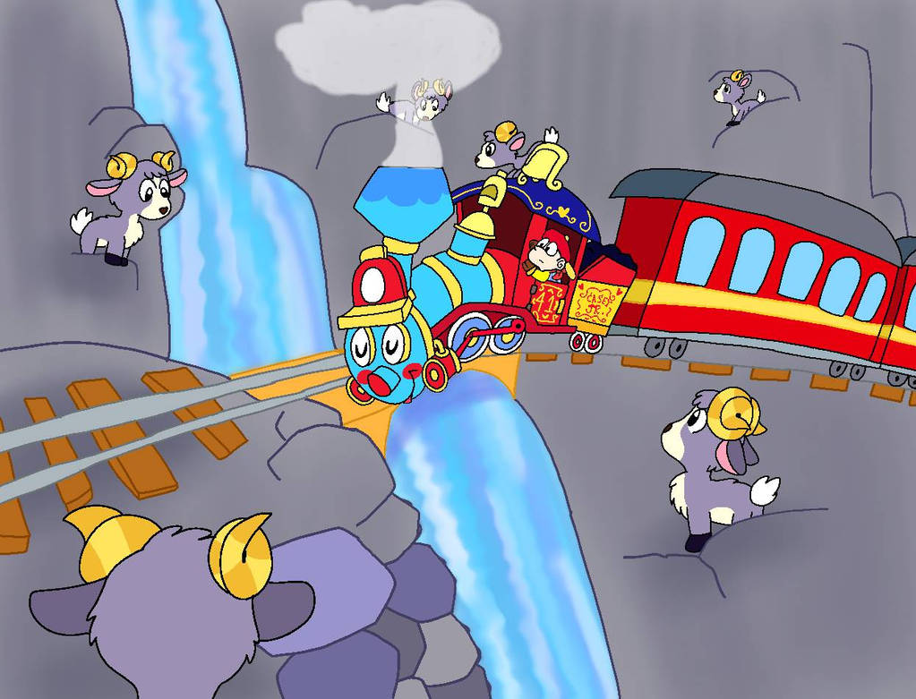 Casey Jr. Drinks from the Waterfall by raralabelle1Art on DeviantArt