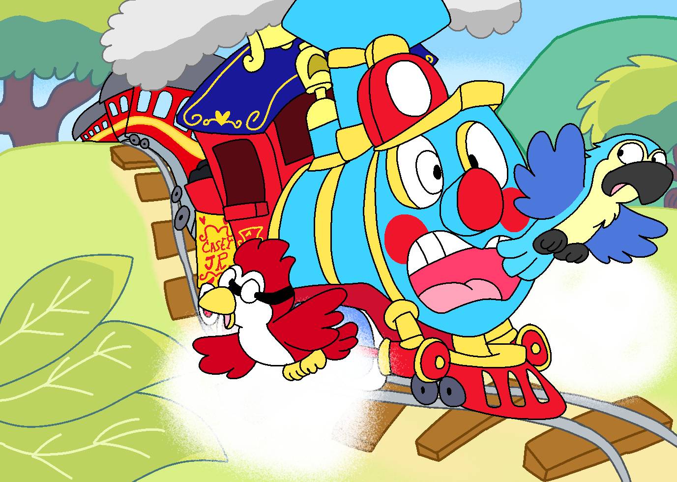 Casey Jr's Rushing Late by raralabelle1Art on DeviantArt