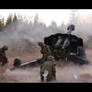 152mm Howitzer firing