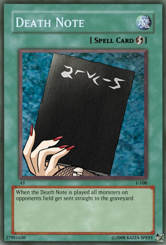 Death Note Yu-gi-oh Card